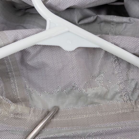 L.L. Bean Jacket Womens Small Gray Rain Hooded Trail Model Under Arm Zip Hiking - Picture 13 of 14